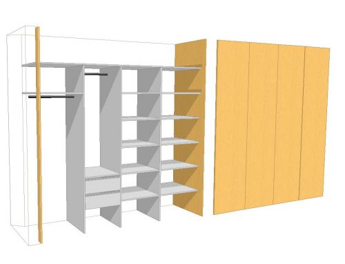 Dalinai įmontuojama į nišą
